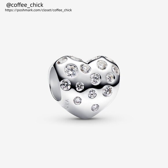 Pandora Pandora Sterling Silver Lab-grown Diamond Heart Charm|Pendant - Picture 1 of 2